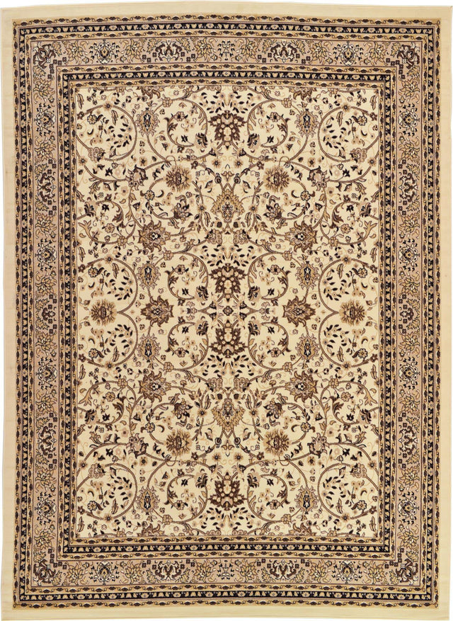 Ivory 10' x 13' 1 Sialk Hill Rectangle Area Rug 100% Polypropylene Durable Easy Clean Classic Traditional Design Carpet for Interior Design for Sale at Rug Engine