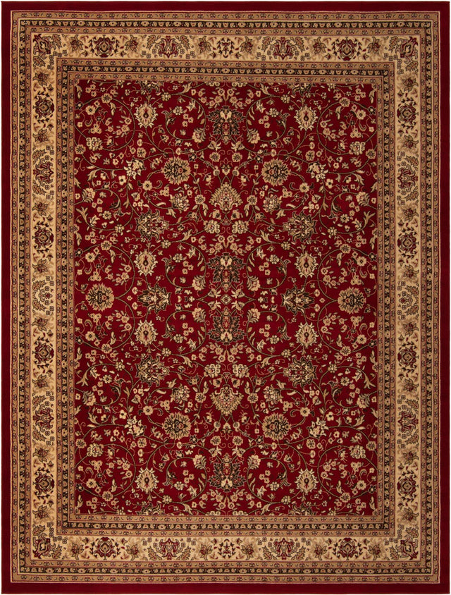 Burgundy 10' x 13' 1 Sialk Hill Rectangle Area Rug 100% Polypropylene Durable Easy Clean Classic Traditional Design Carpet for Interior Design for Sale at Rug Engine