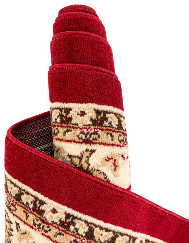 Burgundy 5' 3 x 8' Sialk Hill Rectangle Area Rug Discounted Clearance Final Sale