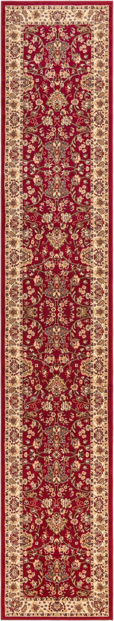Burgundy 3' 1 x 16' 5 Sialk Hill Runner Area Rug 100% Polypropylene Durable Easy Clean Classic Traditional Design Carpet for Interior Design for Sale at Rug Engine