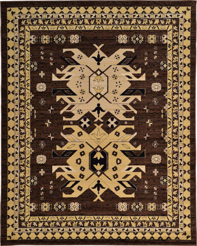 Brown 7' 10 x 10' Taftan Rectangle Area Rug