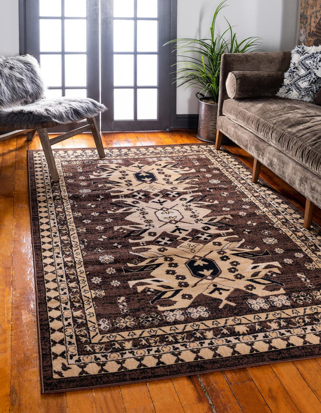 Brown 7' 10 x 10' Taftan Rectangle Area Rug
