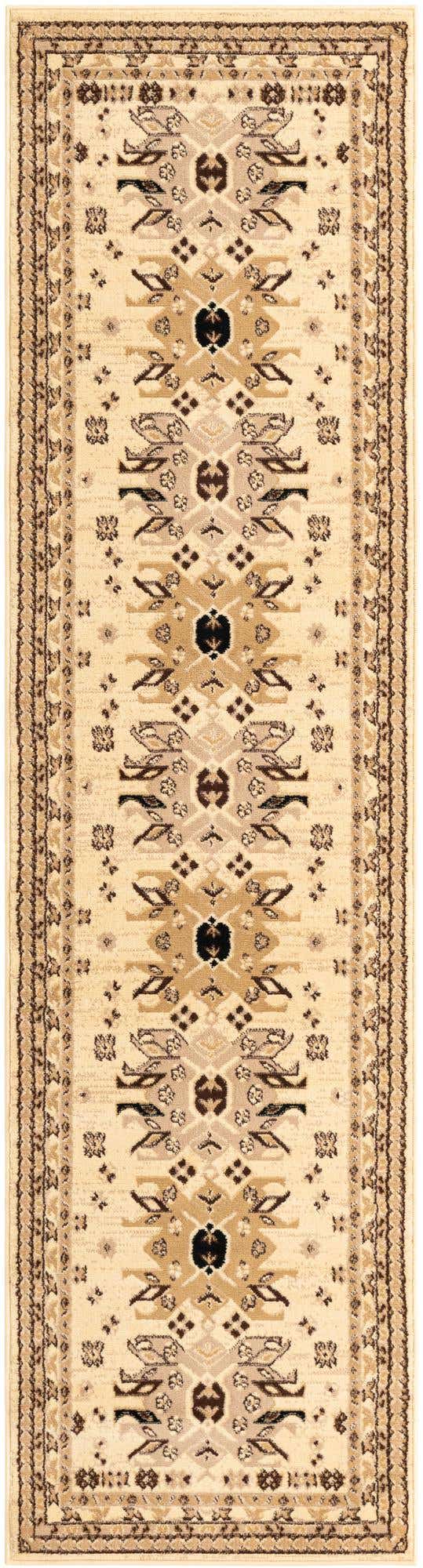 Ivory 2' 7 x 10' Taftan Runner Area Rug