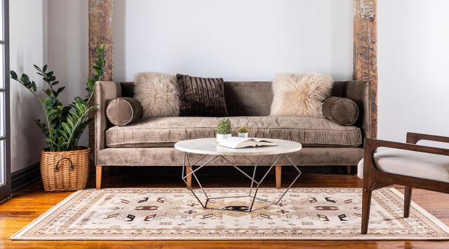 Ivory 4' 1 x 6' 1 Taftan Rectangle Area Rug