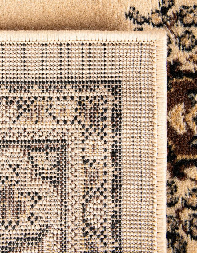 Ivory 4' 1 x 6' 1 Reza Rectangle Area Rug 100% Polypropylene Easy Clean Traditional Motif Classic Carpet for Home Interiors for Sale at Rug Engine