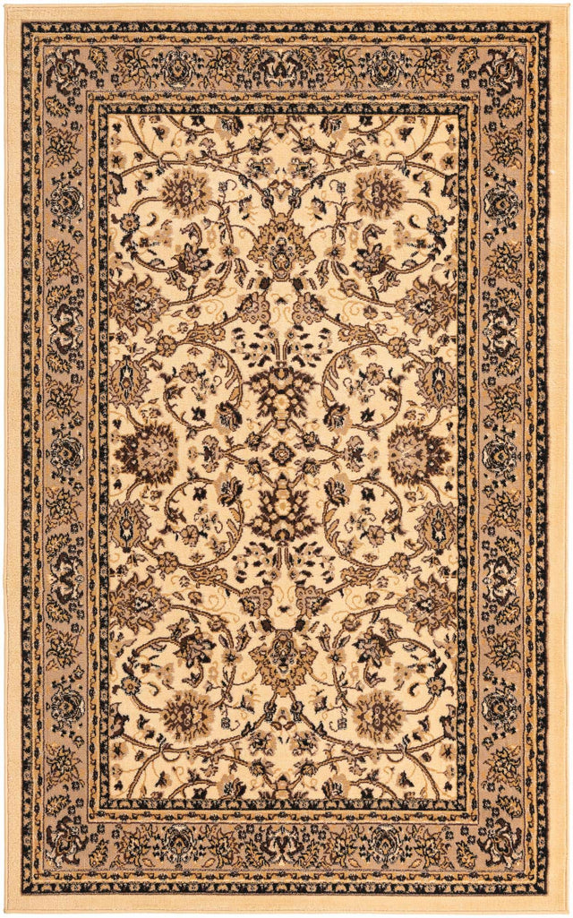 Ivory 5' 3 x 8' Sialk Hill Rectangle Area Rug 100% Polypropylene Durable Easy Clean Classic Traditional Design Carpet for Interior Design for Sale at Rug Engine