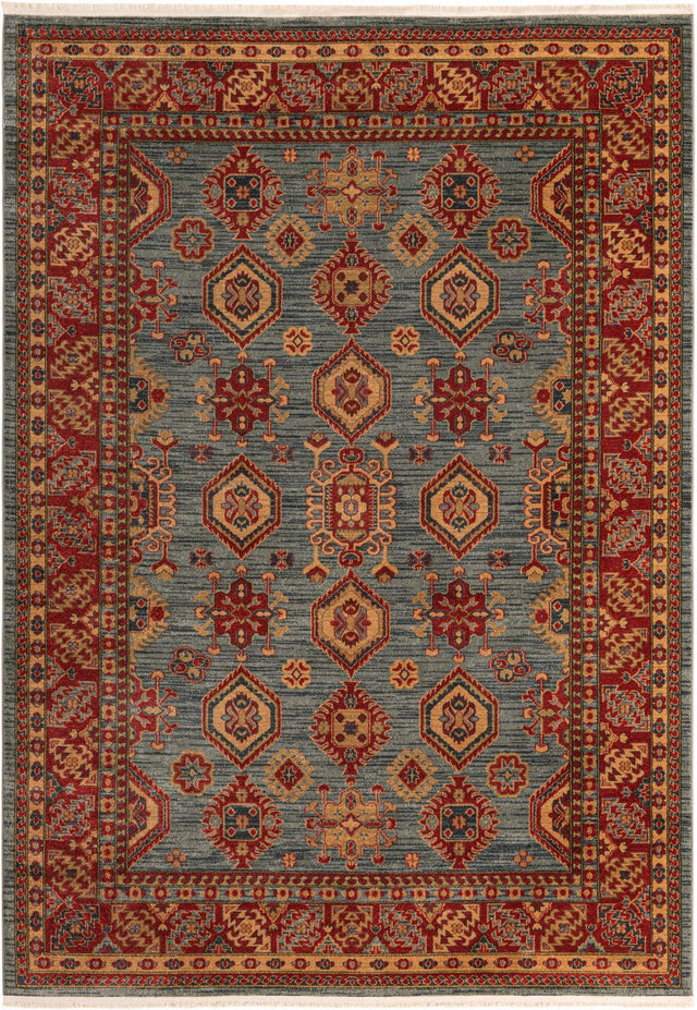 Light Blue 7' 1 x 10' Sahand Rectangle Area Rug Affordable Easy Clean Traditional Design Durable Carpet for Home Interior Design Living Room Dining Office for Sale at Rug Engine