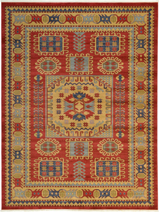 Red 10' x 13' 1 Sahand Rectangle Area Rug Affordable Easy Clean Traditional Design Durable Carpet for Home Interior Design Living Room Dining Office for Sale at Rug Engine