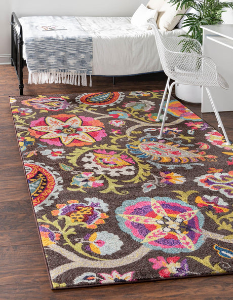 Brown 10' 6 x 16' 5 Estrella Rectangle Area Rug 100% Polypropylene Non-Shedding Stain Resistant Carpet Colorful Modern Abstract Design Easy Clean for Home Decor for Sale at Rug Engine