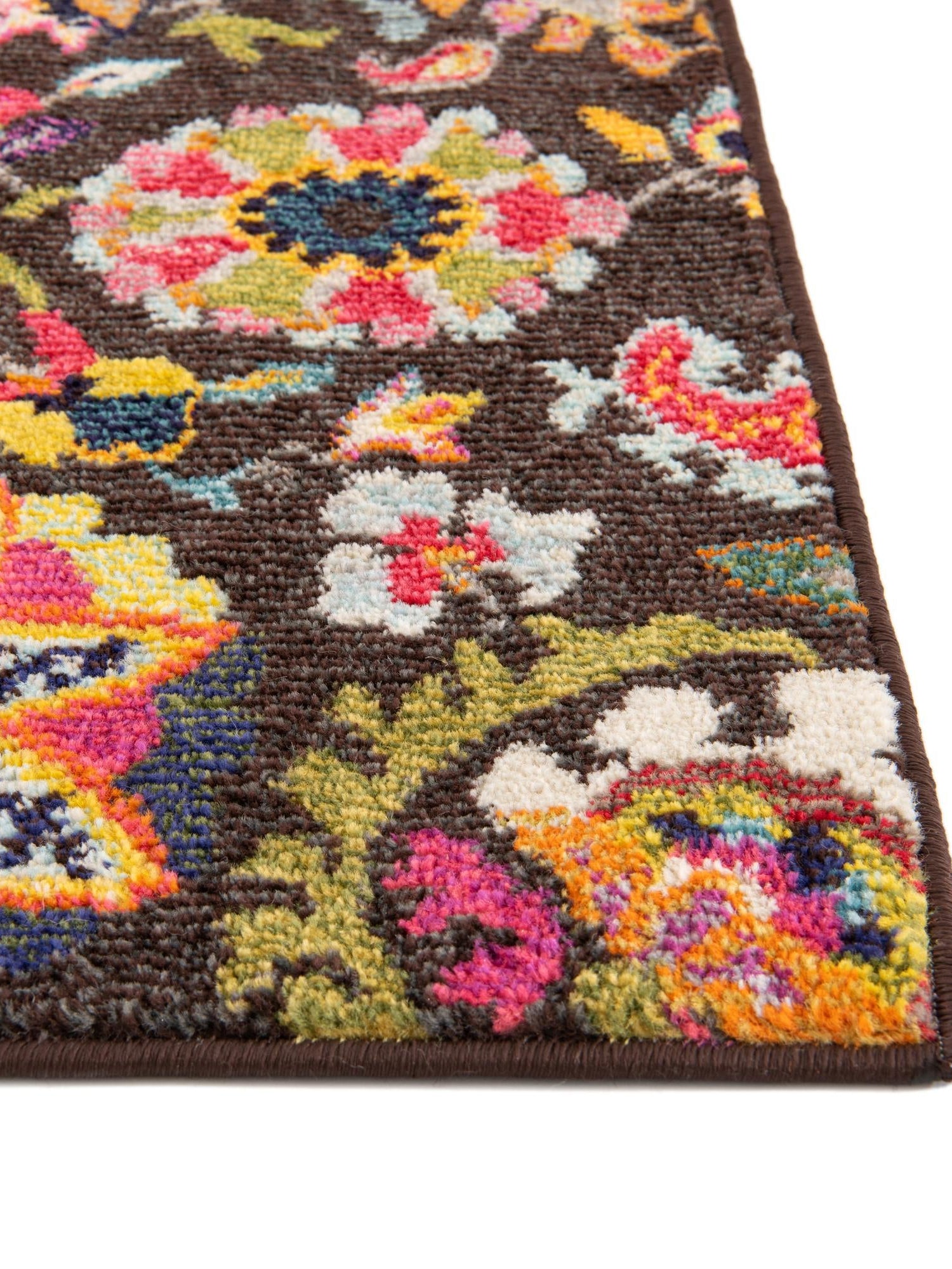 Brown 5' 1 x 8' Estrella Rectangle Area Rug 100% Polypropylene Non-Shedding Stain Resistant Carpet Colorful Modern Abstract Design Easy Clean for Home Decor for Sale at Rug Engine