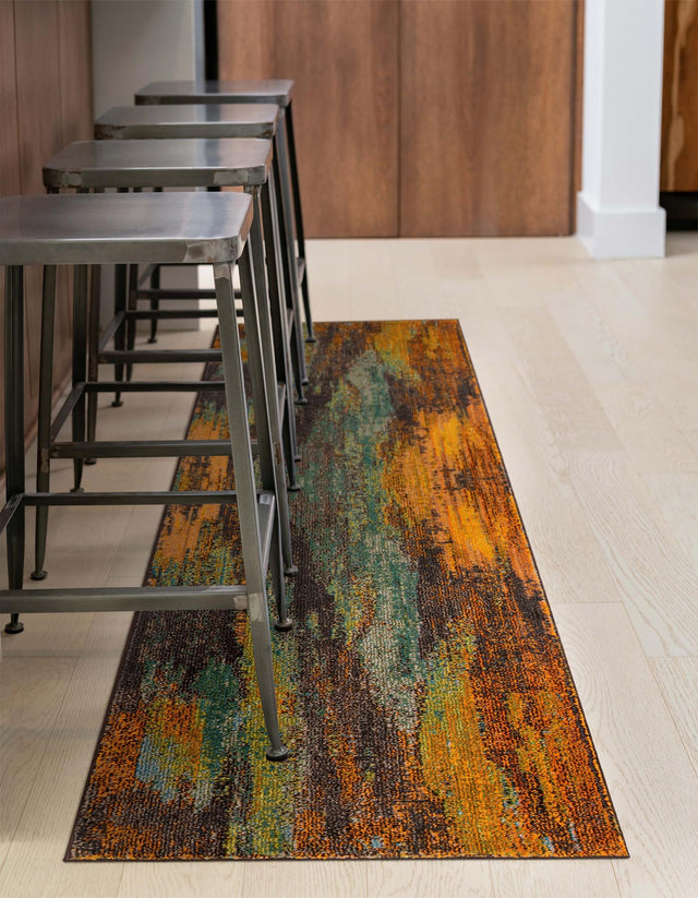 Multicolor 2' 7 x 10' Jardin Runner Area Rug 100% Polypropylene With Cotton Backing Colorful & Vivid Modern Carpet for Home Decor for Sale at Rug Engine