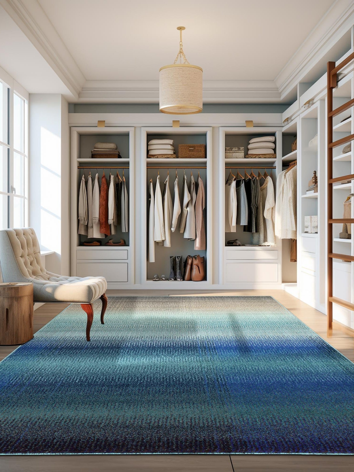 Blue 3' 3 x 5' 3 Estrella Rectangle Area Rug 100% Polypropylene Non-Shedding Stain Resistant Carpet Colorful Modern Abstract Design Easy Clean for Home Decor for Sale at Rug Engine