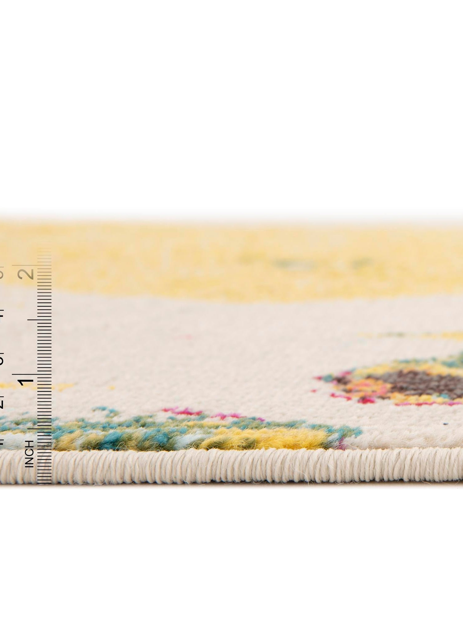 Beige 6' 1 x 6' 1 Estrella Round Area Rug 100% Polypropylene Non-Shedding Stain Resistant Carpet Colorful Modern Abstract Design Easy Clean for Home Decor for Sale at Rug Engine