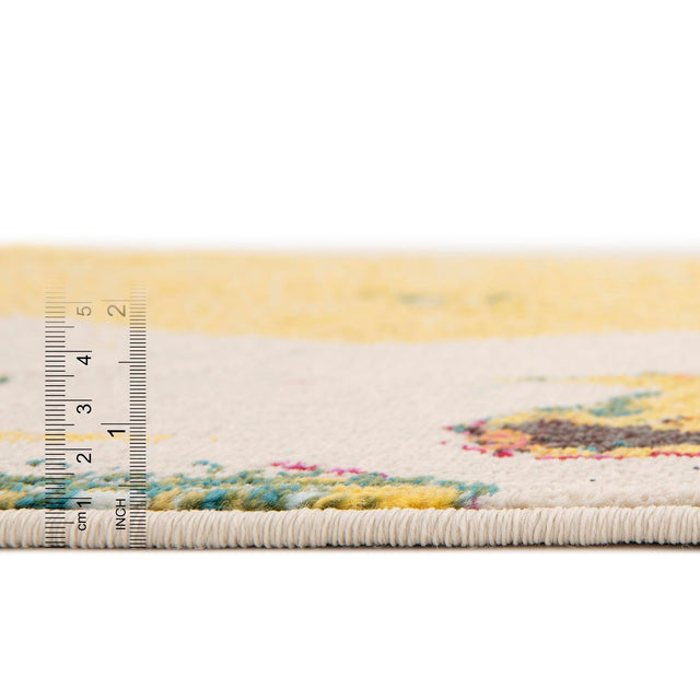 Beige 3' 3 x 5' 3 Estrella Rectangle Area Rug 100% Polypropylene Non-Shedding Stain Resistant Carpet Colorful Modern Abstract Design Easy Clean for Home Decor for Sale at Rug Engine