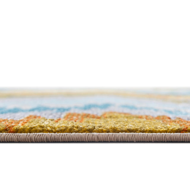 Multicolor 6' 1 x 6' 1 Estrella Round Area Rug 100% Polypropylene Non-Shedding Stain Resistant Carpet Colorful Modern Abstract Design Easy Clean for Home Decor for Sale at Rug Engine