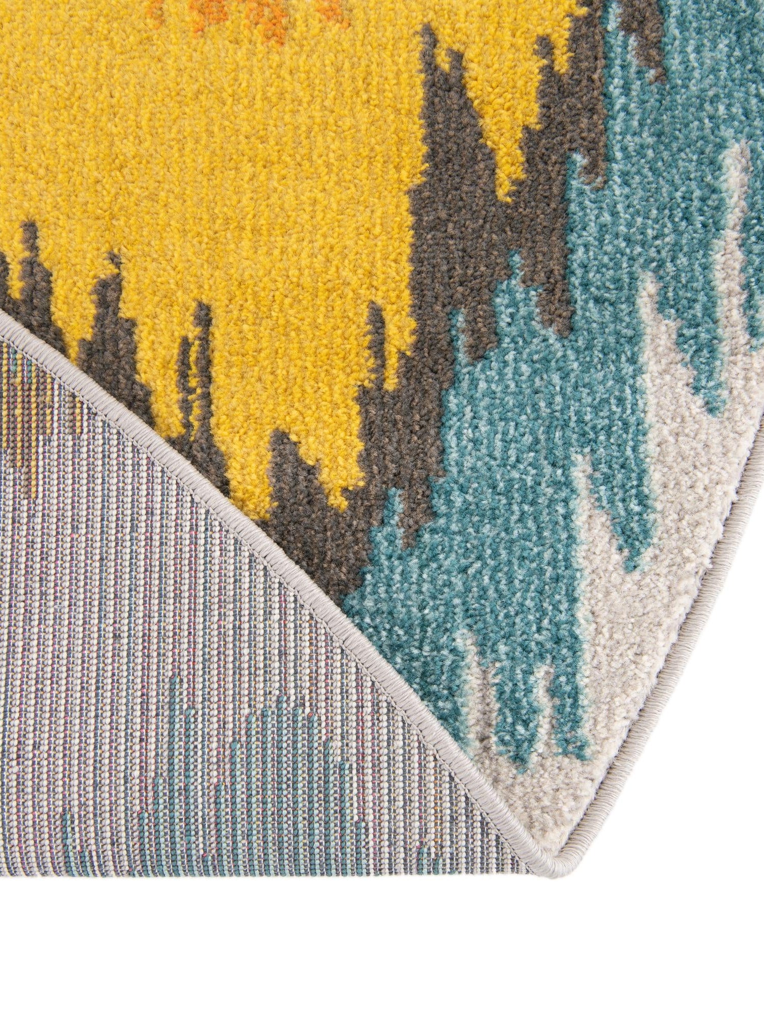 Multicolor 8' x 8' Estrella Round Area Rug 100% Polypropylene Non-Shedding Stain Resistant Carpet Colorful Modern Abstract Design Easy Clean for Home Decor for Sale at Rug Engine