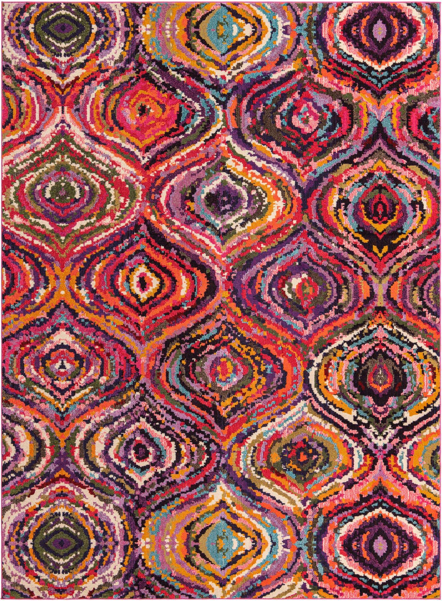 Multicolor 9' x 12' 2 Estrella Rectangle Area Rug 100% Polypropylene Non-Shedding Stain Resistant Carpet Colorful Modern Abstract Design Easy Clean for Home Decor for Sale at Rug Engine