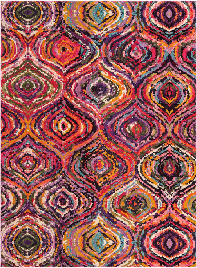 Multicolor 9' x 12' 2 Estrella Rectangle Area Rug 100% Polypropylene Non-Shedding Stain Resistant Carpet Colorful Modern Abstract Design Easy Clean for Home Decor for Sale at Rug Engine
