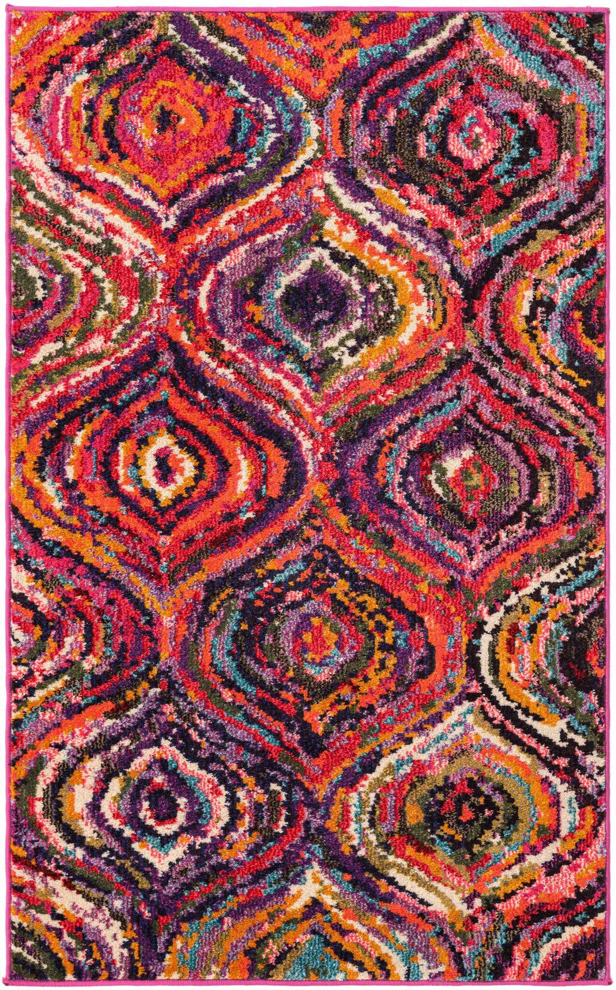 Multicolor 3' 3 x 5' 3 Estrella Rectangle Area Rug 100% Polypropylene Non-Shedding Stain Resistant Carpet Colorful Modern Abstract Design Easy Clean for Home Decor for Sale at Rug Engine
