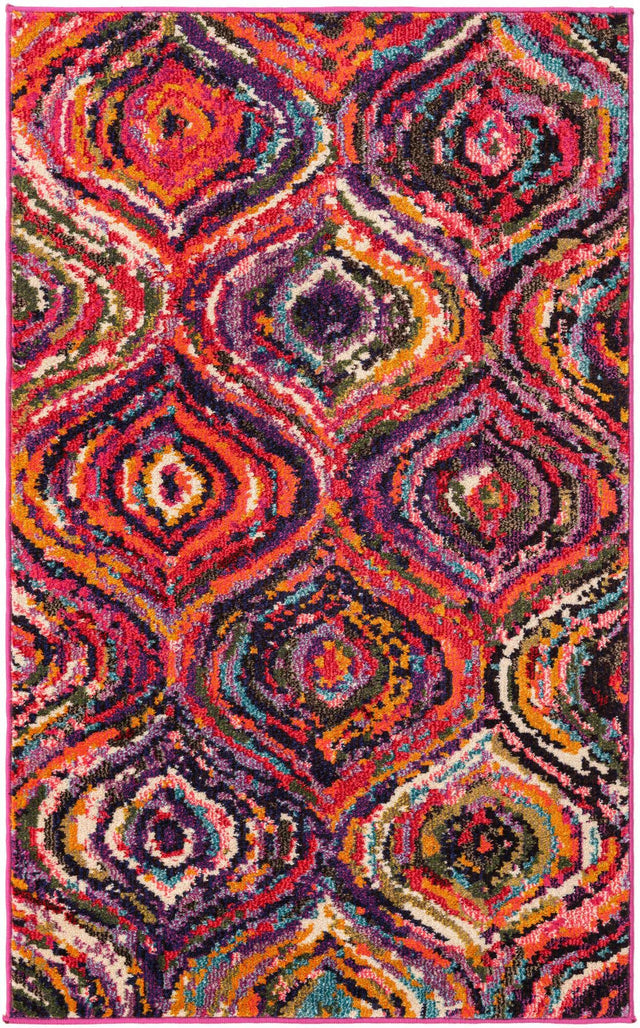 Multicolor 3' 3 x 5' 3 Estrella Rectangle Area Rug 100% Polypropylene Non-Shedding Stain Resistant Carpet Colorful Modern Abstract Design Easy Clean for Home Decor for Sale at Rug Engine