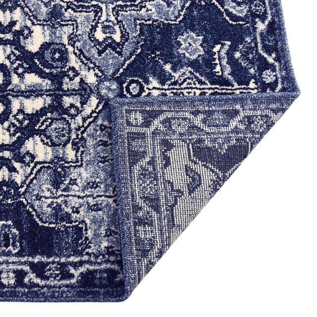 Blue 5' 3 x 8' La Jolla Rectangle Area Rug 100% Polypropylene Traditional Pattern Easy Clean Carpet for Living, Dining, Bedroom, Office for Sale at Rug Engine