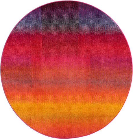 Multicolor 6' 1 x 6' 1 Estrella Round Area Rug 100% Polypropylene Non-Shedding Stain Resistant Carpet Colorful Modern Abstract Design Easy Clean for Home Decor for Sale at Rug Engine