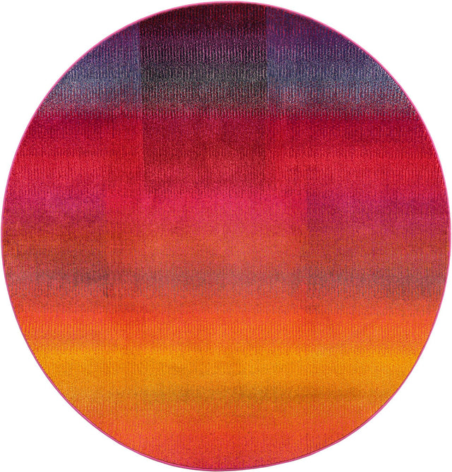Multicolor 6' 1 x 6' 1 Estrella Round Area Rug 100% Polypropylene Non-Shedding Stain Resistant Carpet Colorful Modern Abstract Design Easy Clean for Home Decor for Sale at Rug Engine
