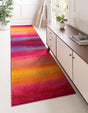 Multicolor 2' 7 x 10' Estrella Runner Area Rug 100% Polypropylene Non-Shedding Stain Resistant Carpet Colorful Modern Abstract Design Easy Clean for Home Decor for Sale at Rug Engine