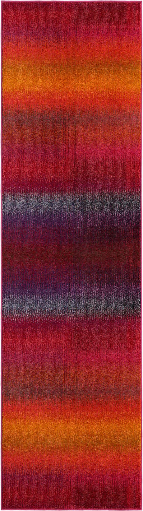 Multicolor 2' 7 x 10' Estrella Runner Area Rug 100% Polypropylene Non-Shedding Stain Resistant Carpet Colorful Modern Abstract Design Easy Clean for Home Decor for Sale at Rug Engine
