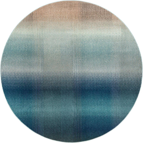 Blue 8' x 8' Estrella Round Area Rug 100% Polypropylene Non-Shedding Stain Resistant Carpet Colorful Modern Abstract Design Easy Clean for Home Decor for Sale at Rug Engine