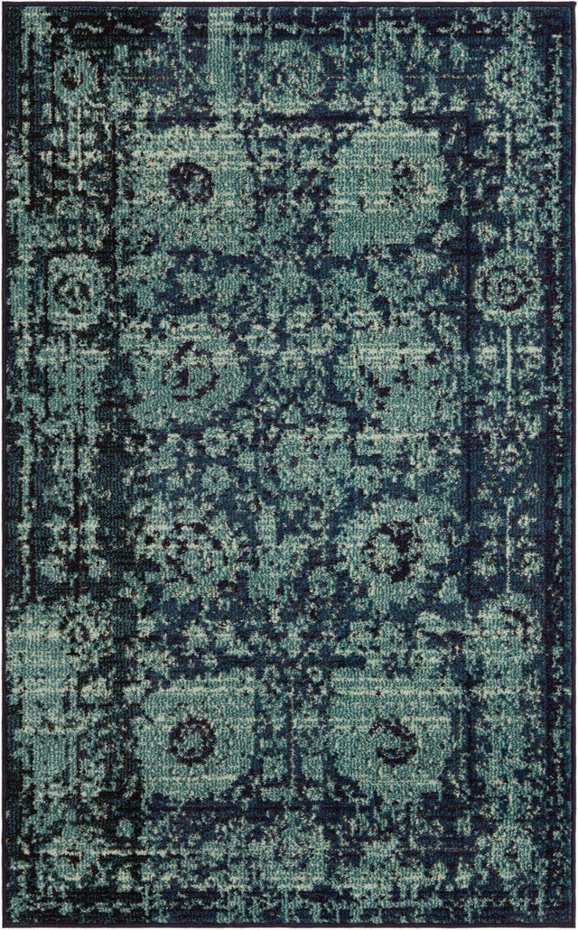 Blue 3' 3 x 5' 3 Medici Rectangle Area Rug 100% Polypropylene Traditional Vintage Classic Carpet for Home Interior Design Decor for Sale at Rug Engine