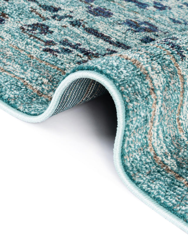 Light Blue 8' x 10' Medici Rectangle Area Rug 100% Polypropylene Traditional Vintage Classic Carpet for Home Interior Design Decor for Sale at Rug Engine