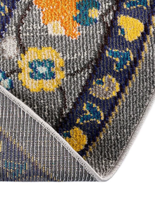 Gray 8' x 8' Medici Round Area Rug 100% Polypropylene Traditional Vintage Classic Carpet for Home Interior Design Decor for Sale at Rug Engine