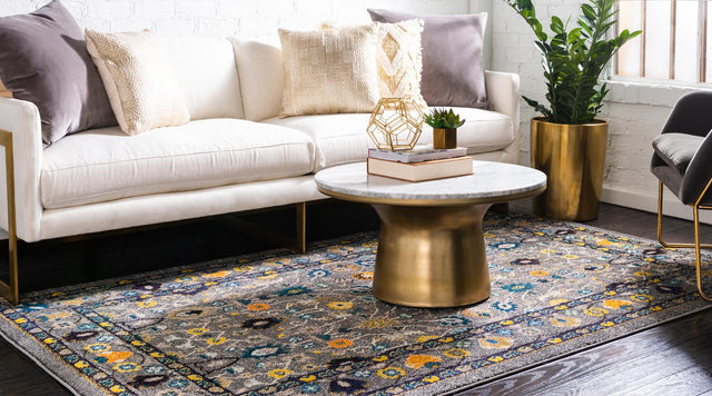 Gray 10' 6 x 16' 5 Medici Rectangle Area Rug 100% Polypropylene Traditional Vintage Classic Carpet for Home Interior Design Decor for Sale at Rug Engine