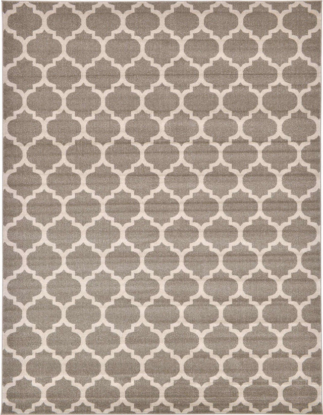 Light Brown 10' x 13' 1 Trellis Rectangle Area Rug