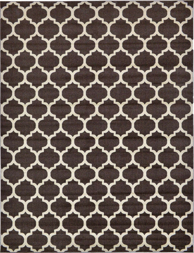 Chocolate Brown 10' x 14' 1 Trellis Rectangle Area Rug