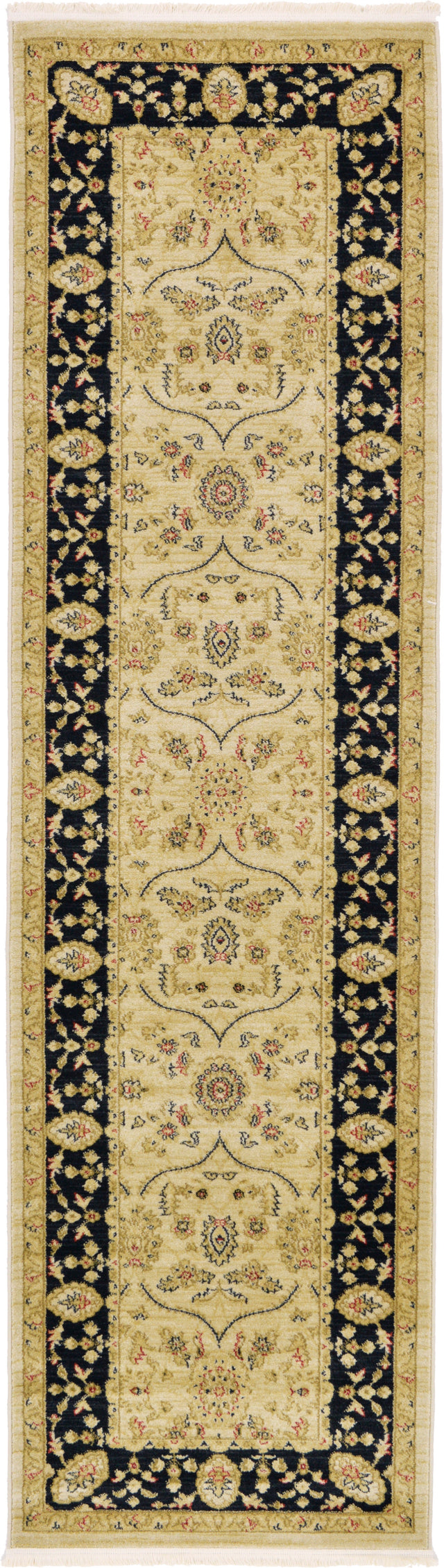 Beige 2' 7 x 10' Edinburgh Runner Area Rug 100% Polypropylene Easy Clean With Cotton Backing Traditional Classic Design Carpet for Living, Dining Room, Office for Sale at Rug Engine