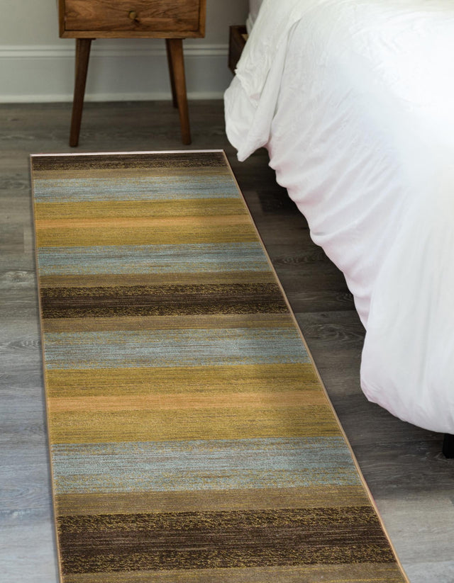 Multicolor 2' 7 x 10' Fars Runner Area Rug 100% Polypropylene Unique Traditional Carpet for Classical Living, Dining Room & Office Spaces for Sale at Rug Engine