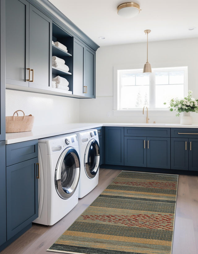 Blue 2' x 6' 1 Fars Runner Area Rug 100% Polypropylene Unique Traditional Carpet for Classical Living, Dining Room & Office Spaces for Sale at Rug Engine