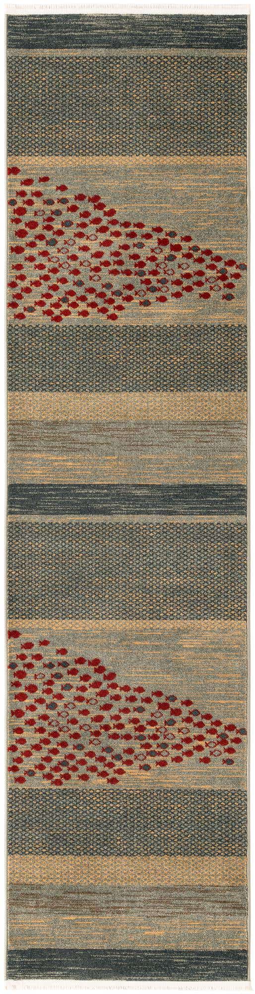 Blue 2' 7 x 10' Fars Runner Area Rug 100% Polypropylene Unique Traditional Carpet for Classical Living, Dining Room & Office Spaces for Sale at Rug Engine