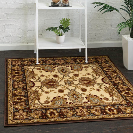 Cream 4' 1 x 4' 1 Voyage Square Area Rug