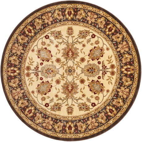 Cream 7' 10 x 7' 10 Voyage Round Area Rug