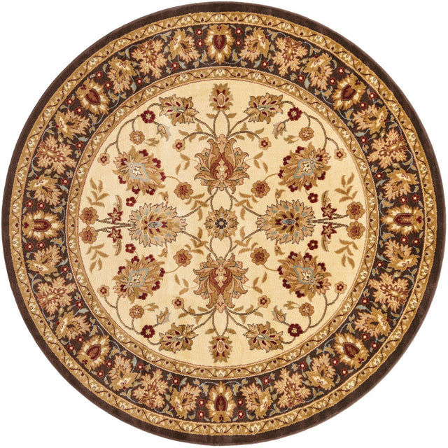 Cream 7' 10 x 7' 10 Voyage Round Area Rug
