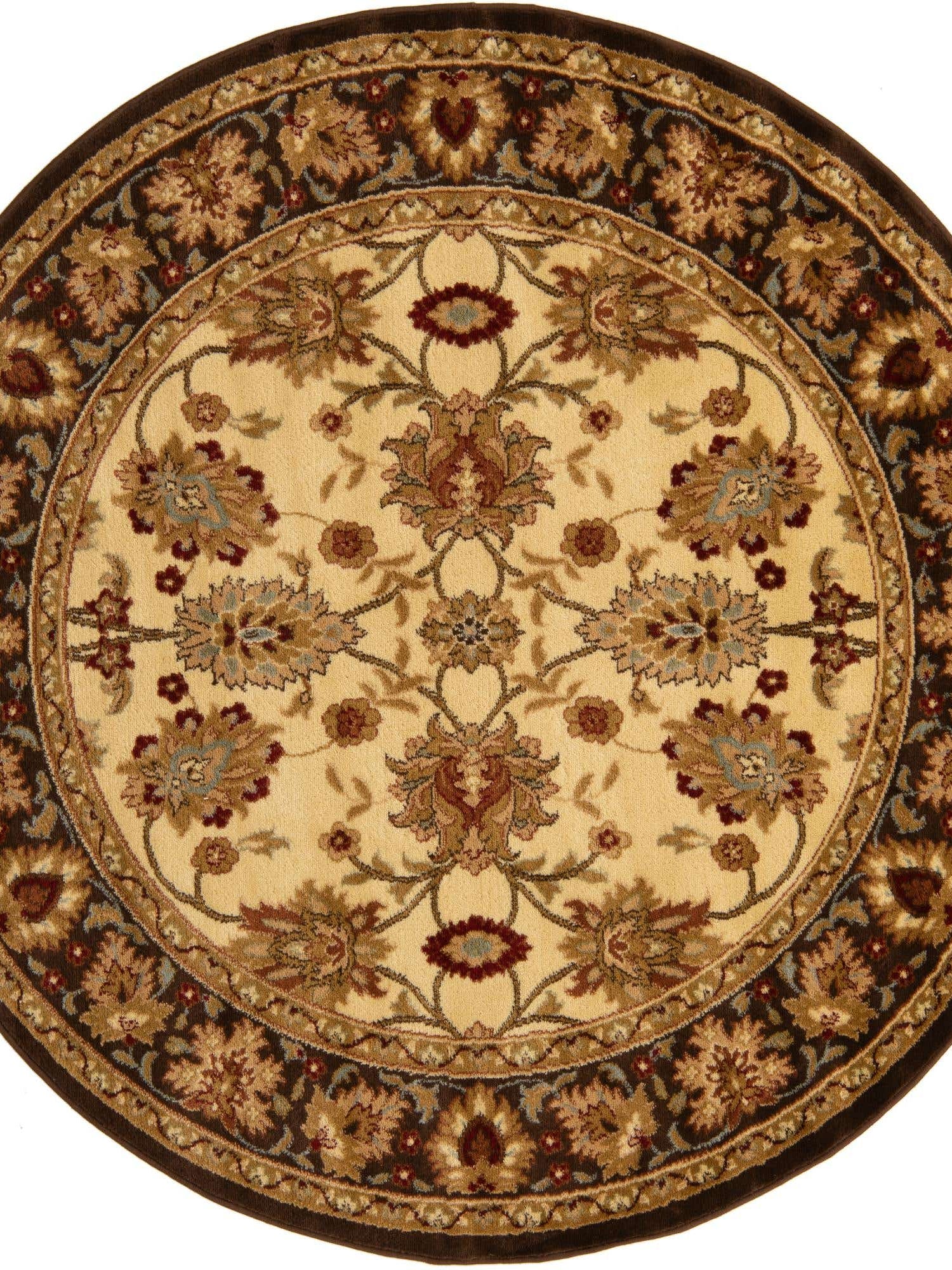 Cream 6' 1 x 6' 1 Voyage Round Area Rug