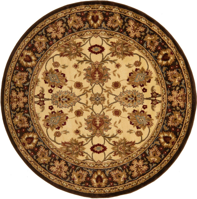 Cream 6' 1 x 6' 1 Voyage Round Area Rug