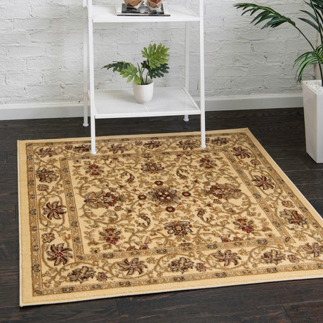 Cream 4' 1 x 4' 1 Voyage Square Area Rug