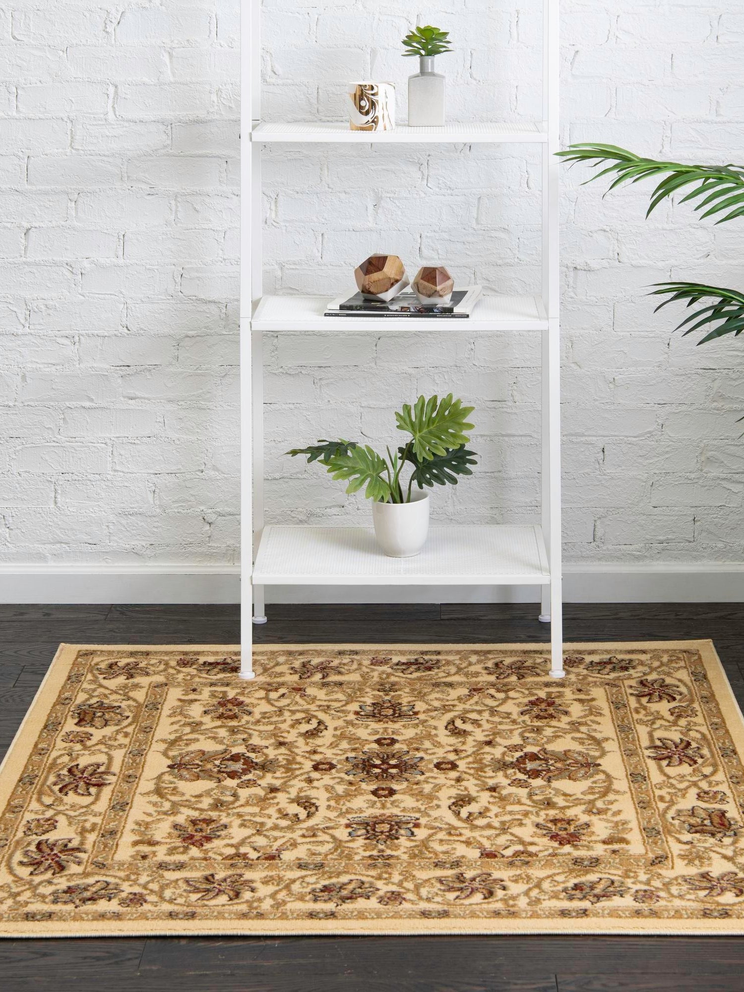 Cream 4' 1 x 4' 1 Voyage Square Area Rug
