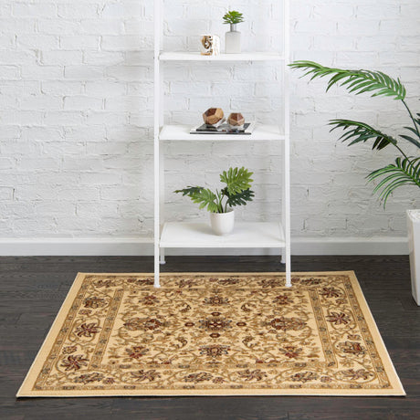 Cream 4' 1 x 4' 1 Voyage Square Area Rug