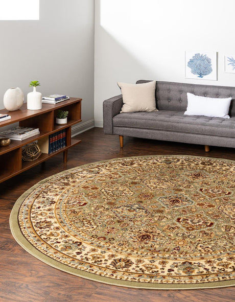 Light Green 6' 1 x 6' 1 Voyage Round Area Rug