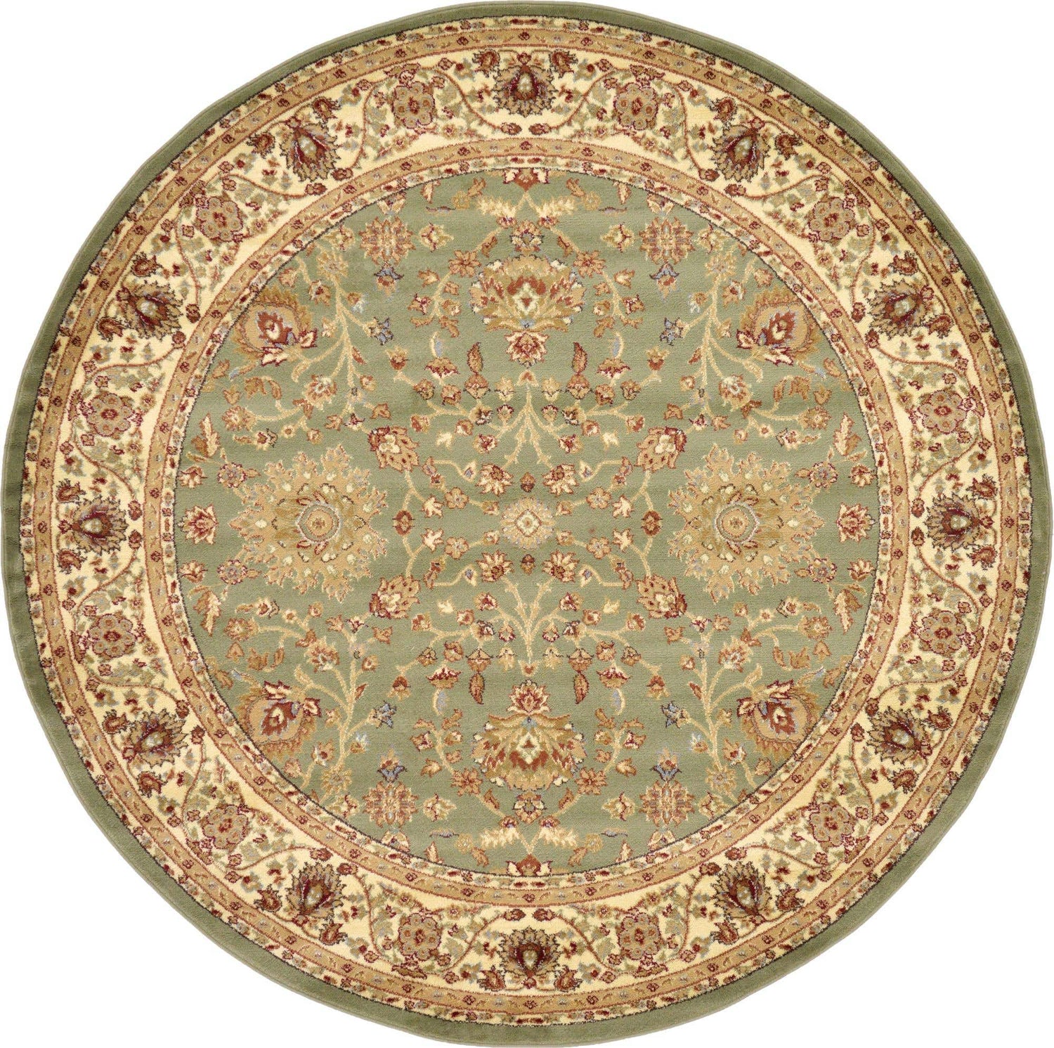 Light Green 7' 10 x 7' 10 Voyage Round Area Rug